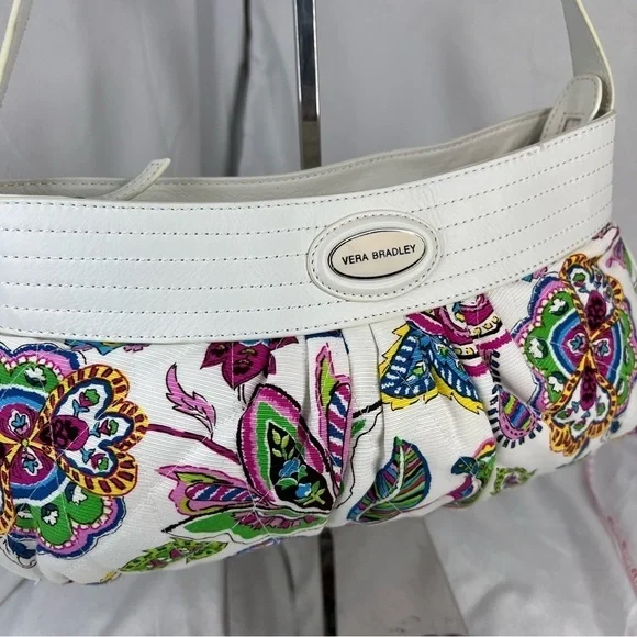 Vera Bradley Palm Beach Gardens Perfect Shoulder Bag Purse Floral Paisley - Picture 4 of 13